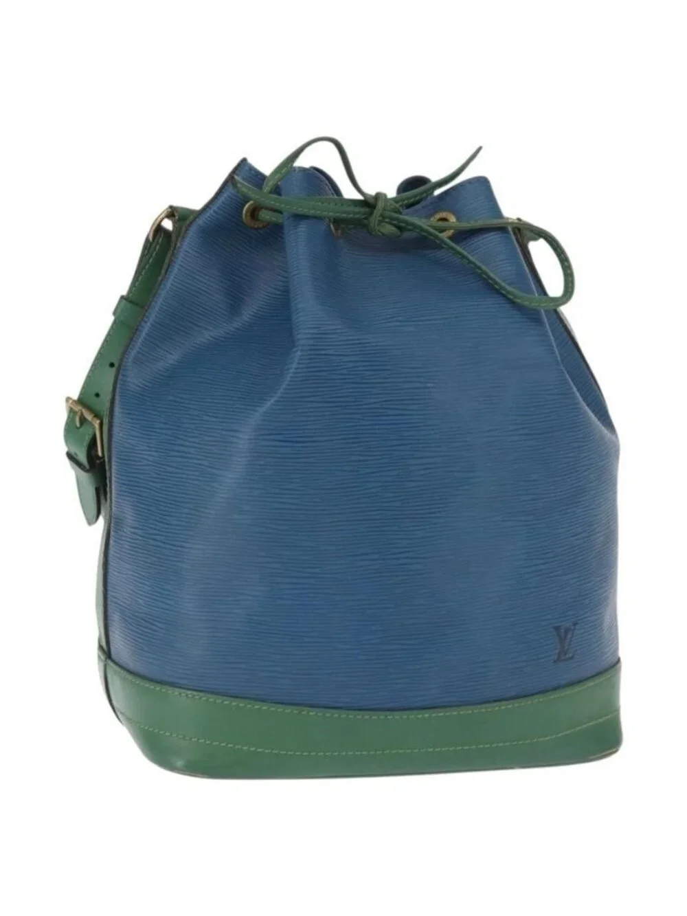 Authentic LOUIS VUITTON Epi Noe Shoulder Bag Bicolor Green Blue M44044 LV